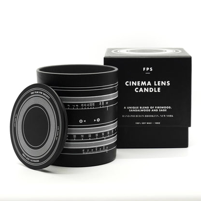 Cinema Movie Lens Candle - 100% Vegan Soy Wax, 10oz - PMA Store at the Portland Museum of Art, Maine