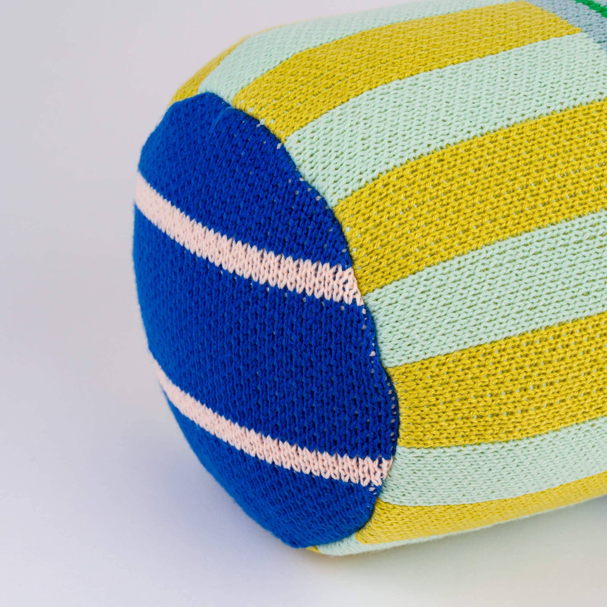 Patchwork Stripe Bolster Pillow: Desert - PMA Store at the Portland Museum of Art, Maine