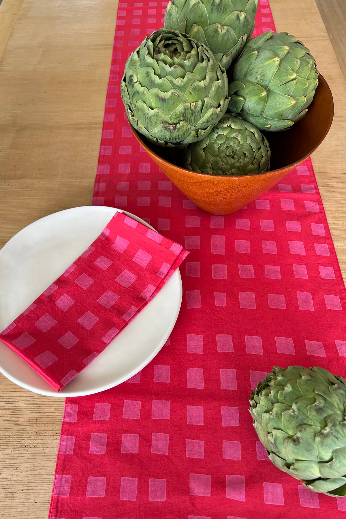 See Design - Table Runner: Widget Green/Pine - PMA Store at the Portland Museum of Art, Maine