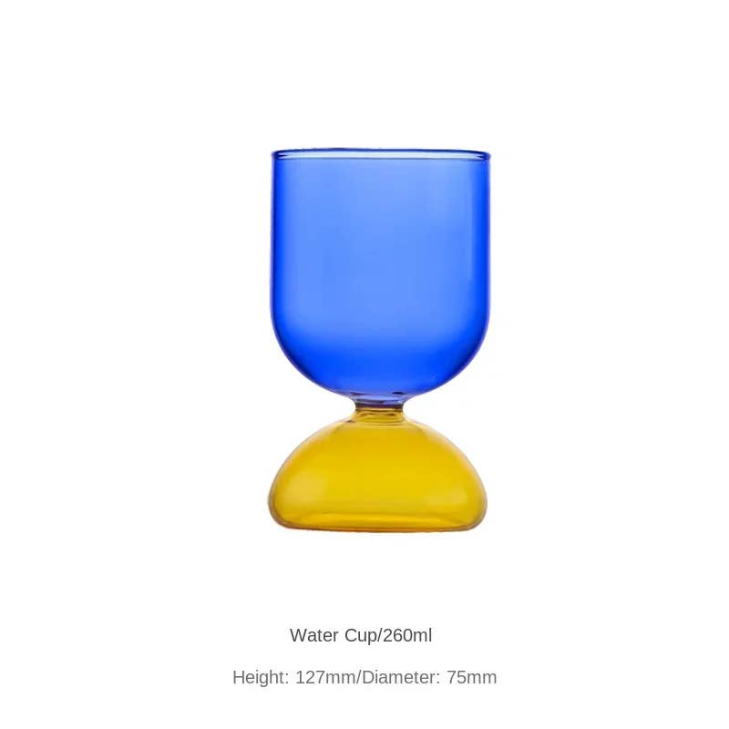 Modern Colorful Art Glass Water Carafe & Cup | Pitcher: Blue Cup - PMA Store at the Portland Museum of Art, Maine