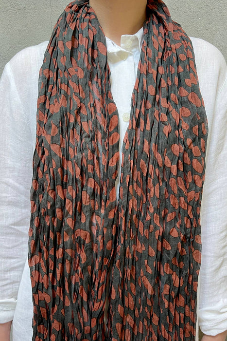 See Design - Cotton Scarf: Speck Green/Citrus