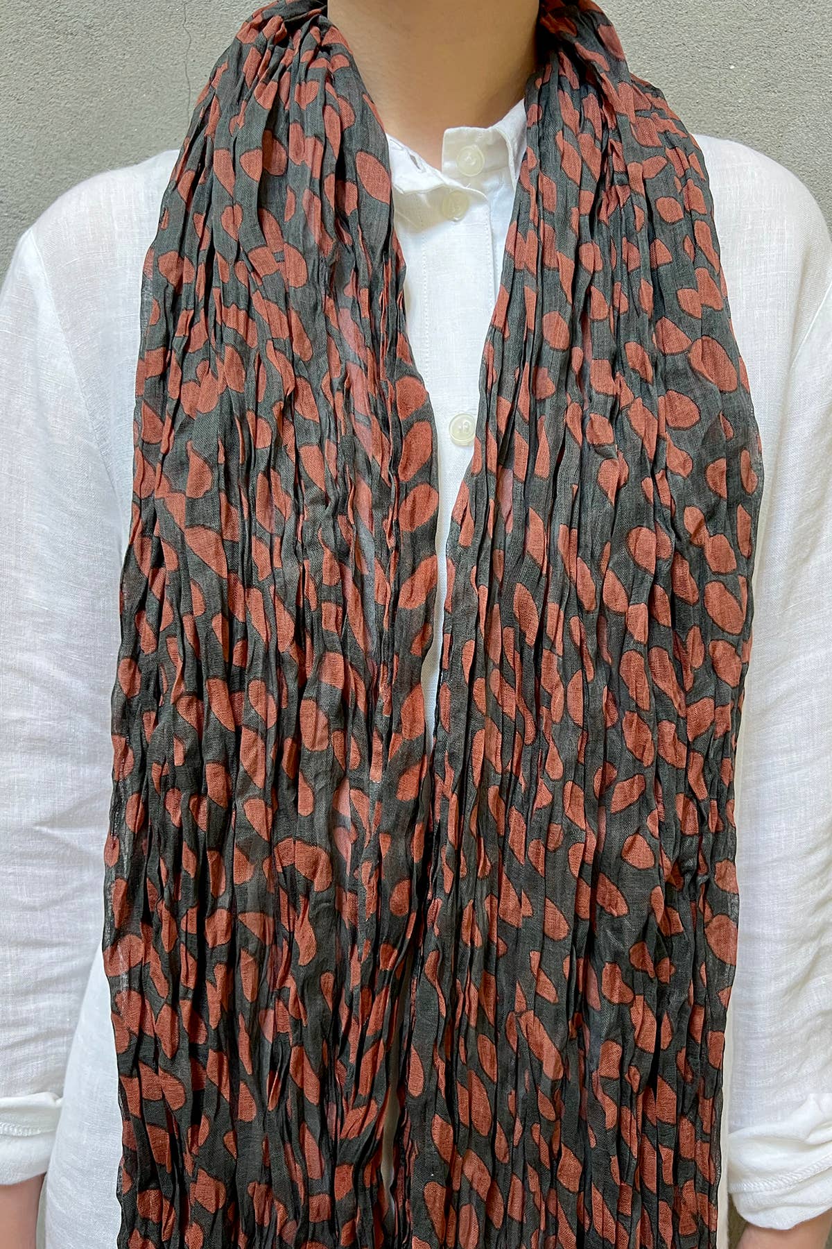 See Design - Cotton Scarf: Sonnet Black/Khaki - PMA Store at the Portland Museum of Art, Maine