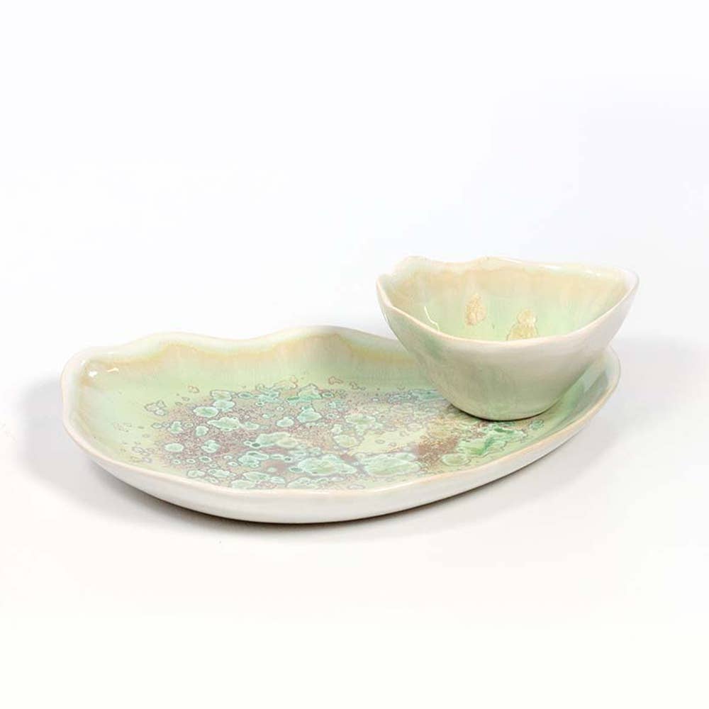 Alison Evans Ceramics - Oyster Sauce Bowl: Abalone & Tortoise