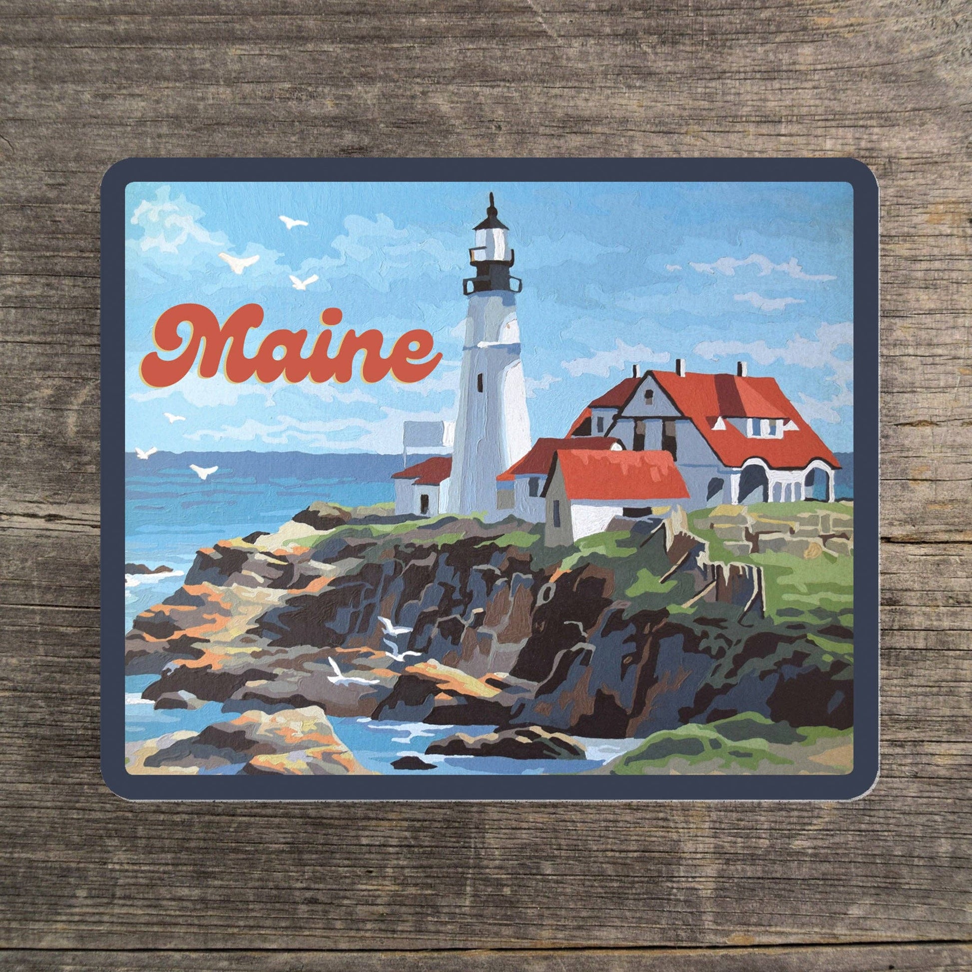 Quiet Tide Goods - Maine Lighthouse Vinyl Sticker - PMA Store at the Portland Museum of Art, Maine