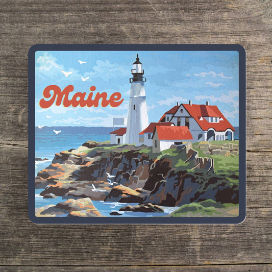 Quiet Tide Goods - Maine Lighthouse Vinyl Sticker - PMA Store at the Portland Museum of Art, Maine