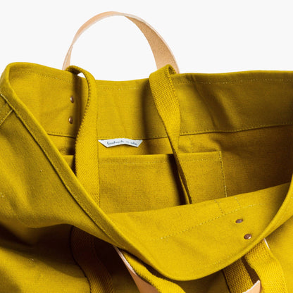 IMMODEST COTTON - Large East West Tote | Chartreuse - PMA Store at the Portland Museum of Art, Maine