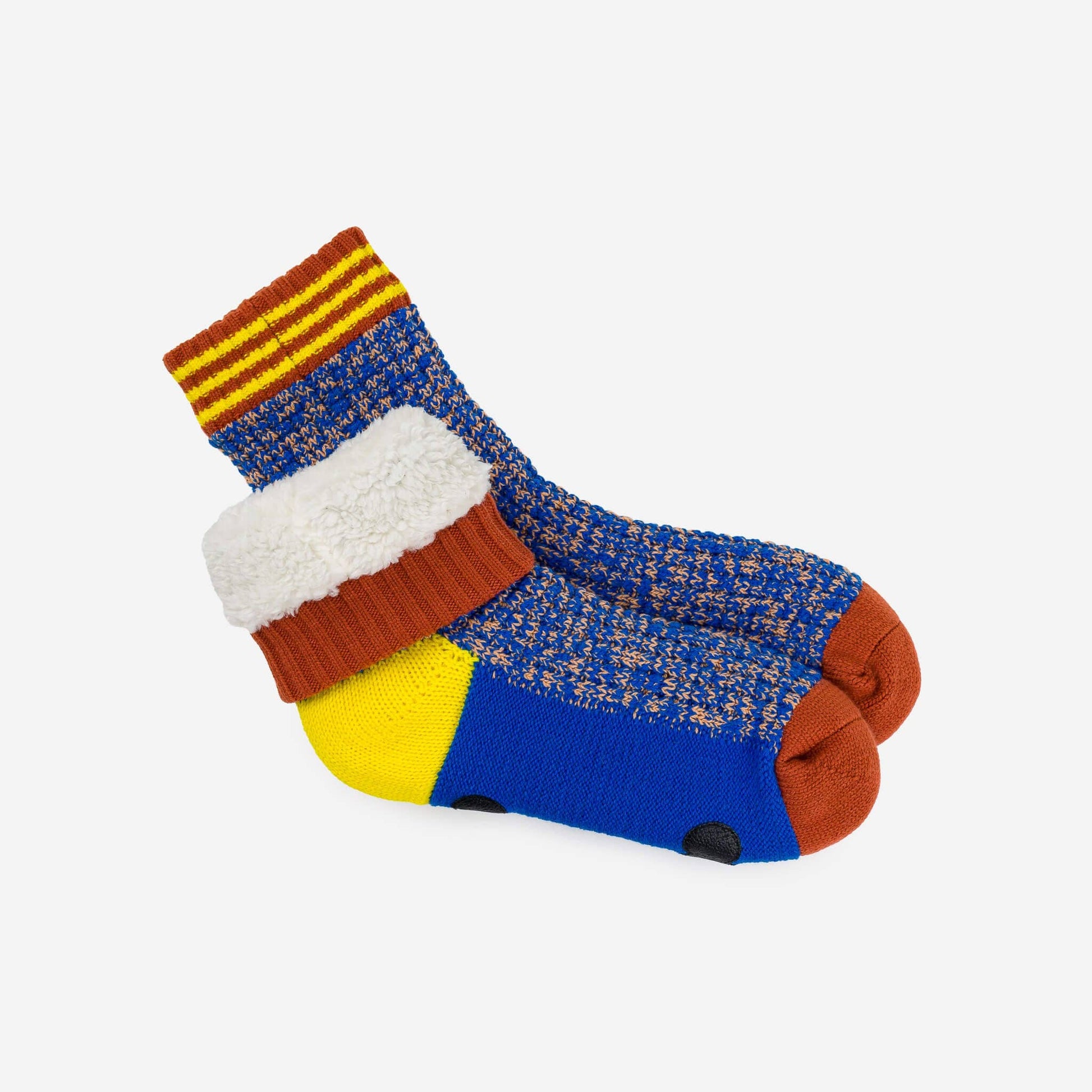 Varsity Knit House Socks: Golden Olive / S/M - W 6-9<br>M 5-7.5 - PMA Store at the Portland Museum of Art, Maine