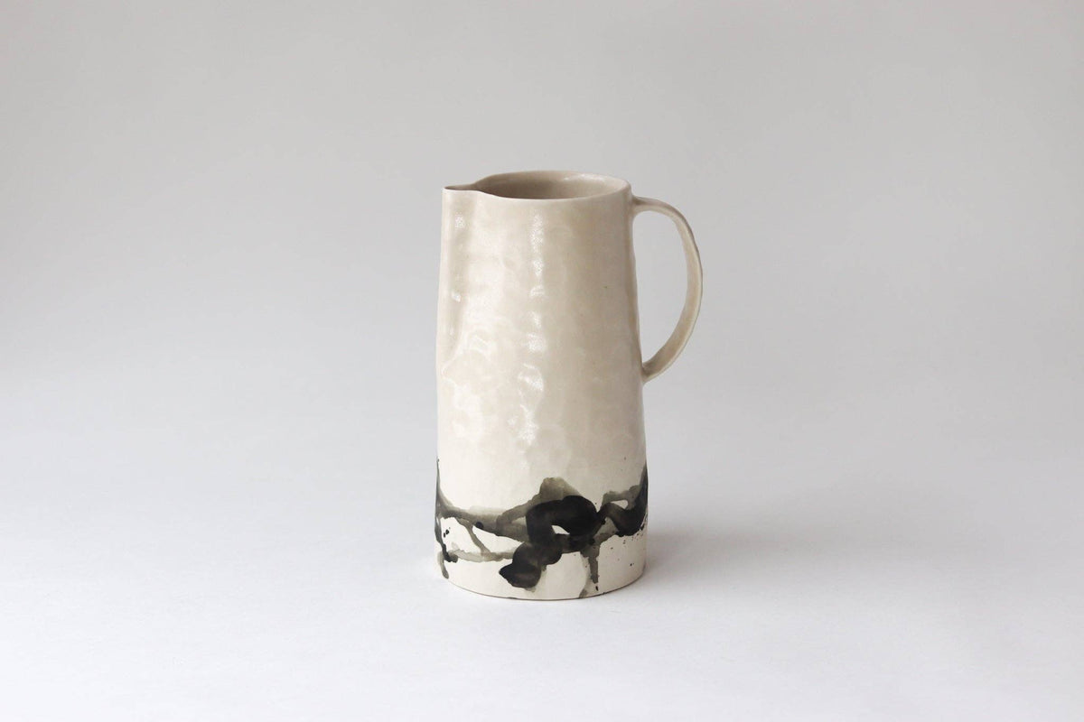 Elizabeth Benotti Ceramics - Splatter Pitcher: Seafoam - PMA Store at the Portland Museum of Art, Maine