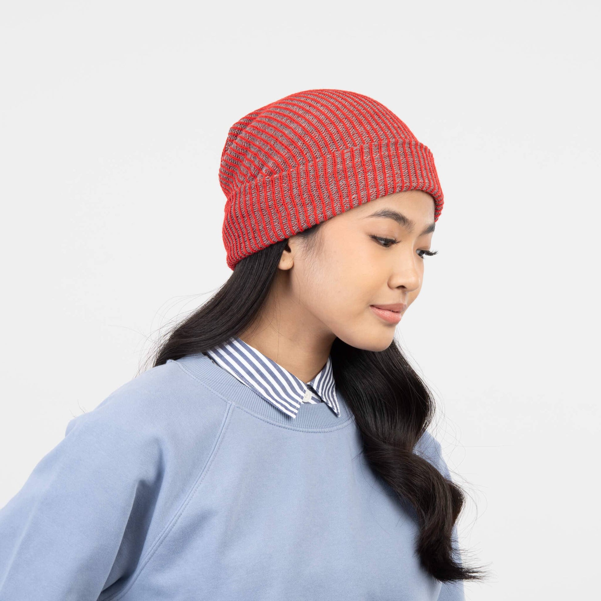 Simple Rib Knit Beanie: Kelly Stone Blue - PMA Store at the Portland Museum of Art, Maine