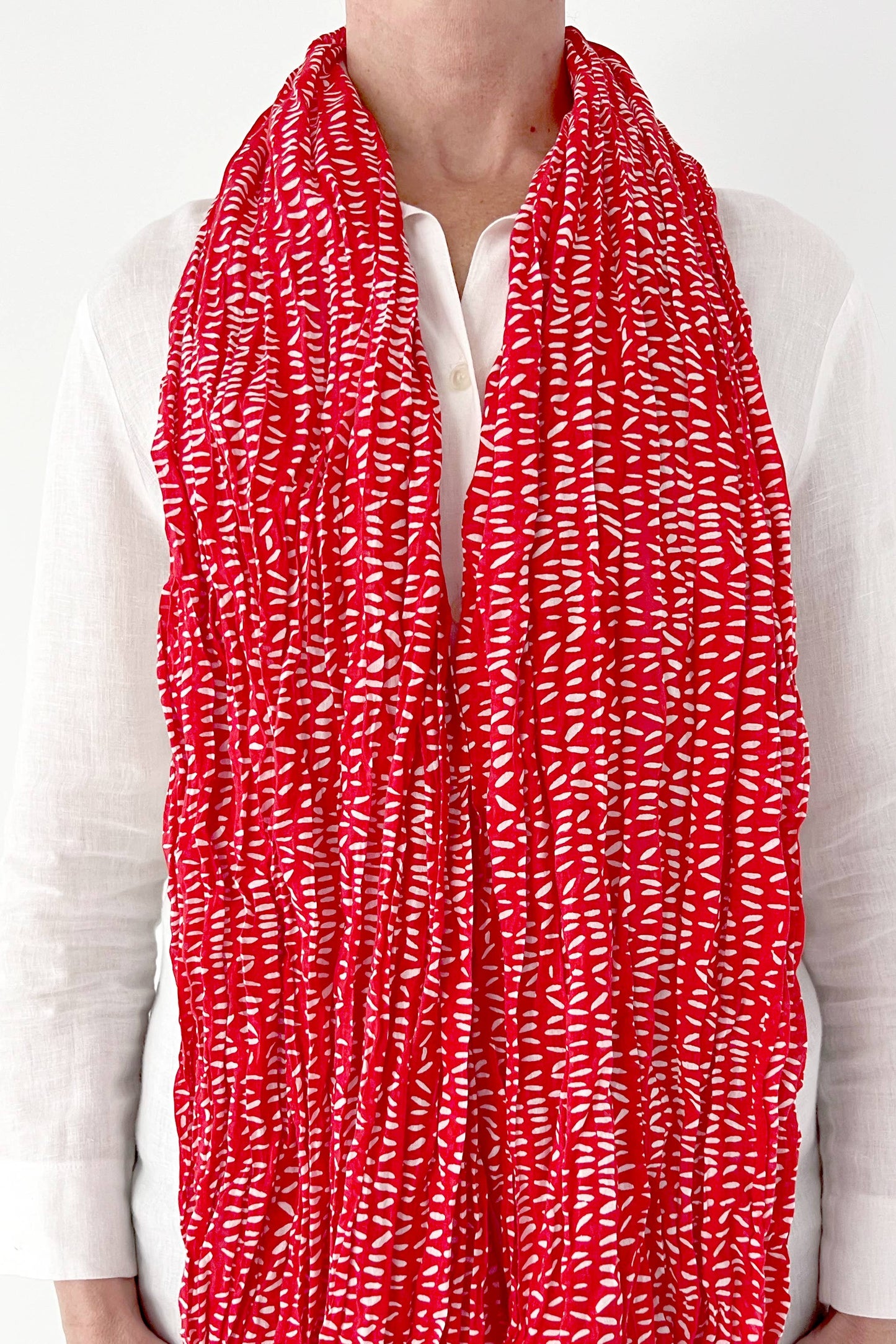 See Design - Cotton Scarf: Sonnet Pink/Orange