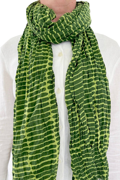 See Design - Cotton Scarf: Spots Red/Mustard