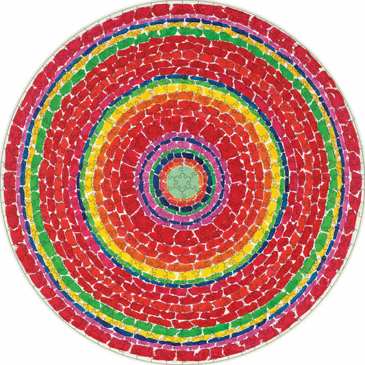 Pomegranate - Alma Thomas: Springtime 500-Piece Circular Jigsaw Puzzle - PMA Store at the Portland Museum of Art, Maine