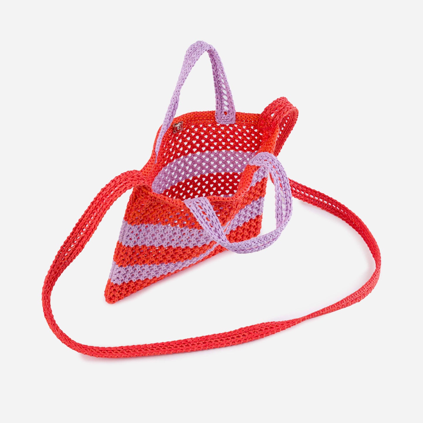 Stripe Raffia Mini Tote: Poppy Lilac - PMA Store at the Portland Museum of Art, Maine
