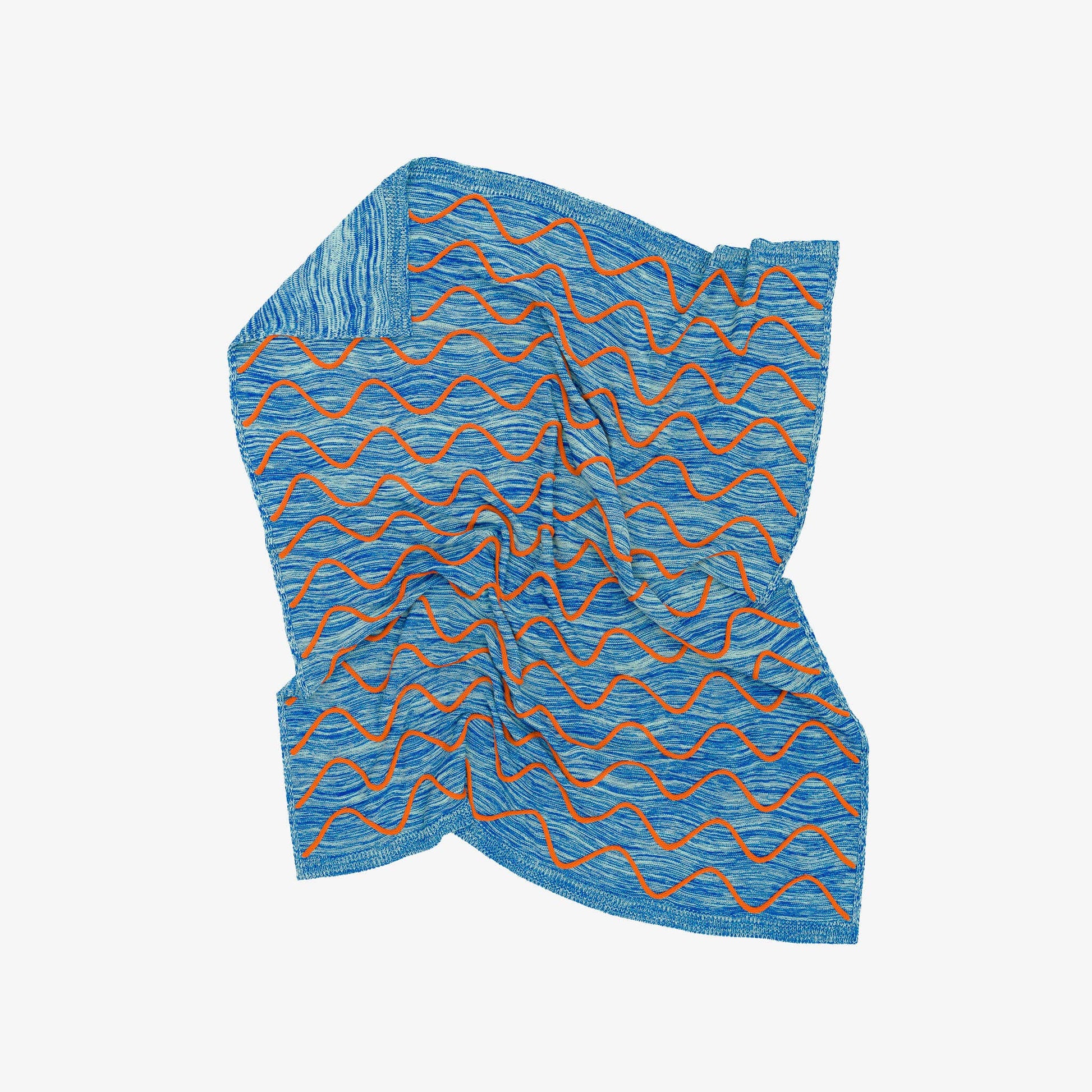 Squiggle Stripe Knit Throw: Poppy Jade - PMA Store at the Portland Museum of Art, Maine