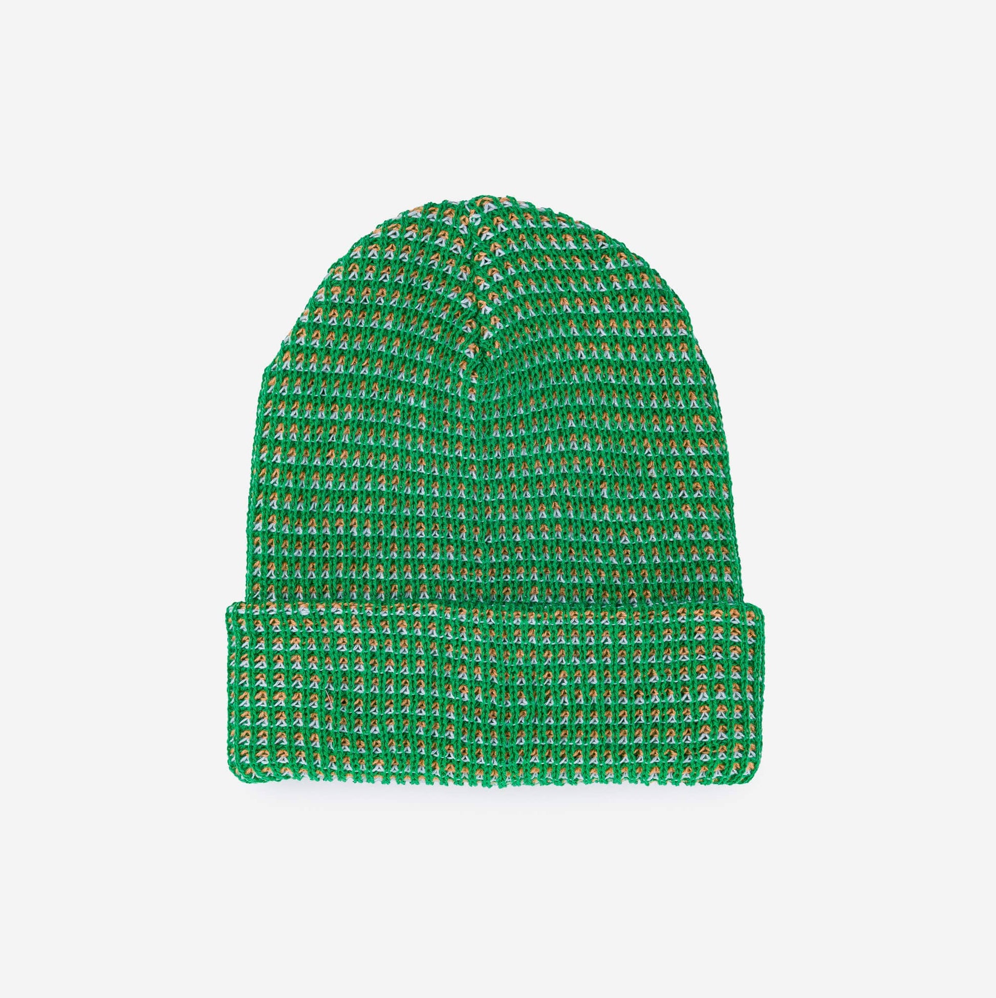 Simple Grid Knit Beanie: Lime Pink - PMA Store at the Portland Museum of Art, Maine