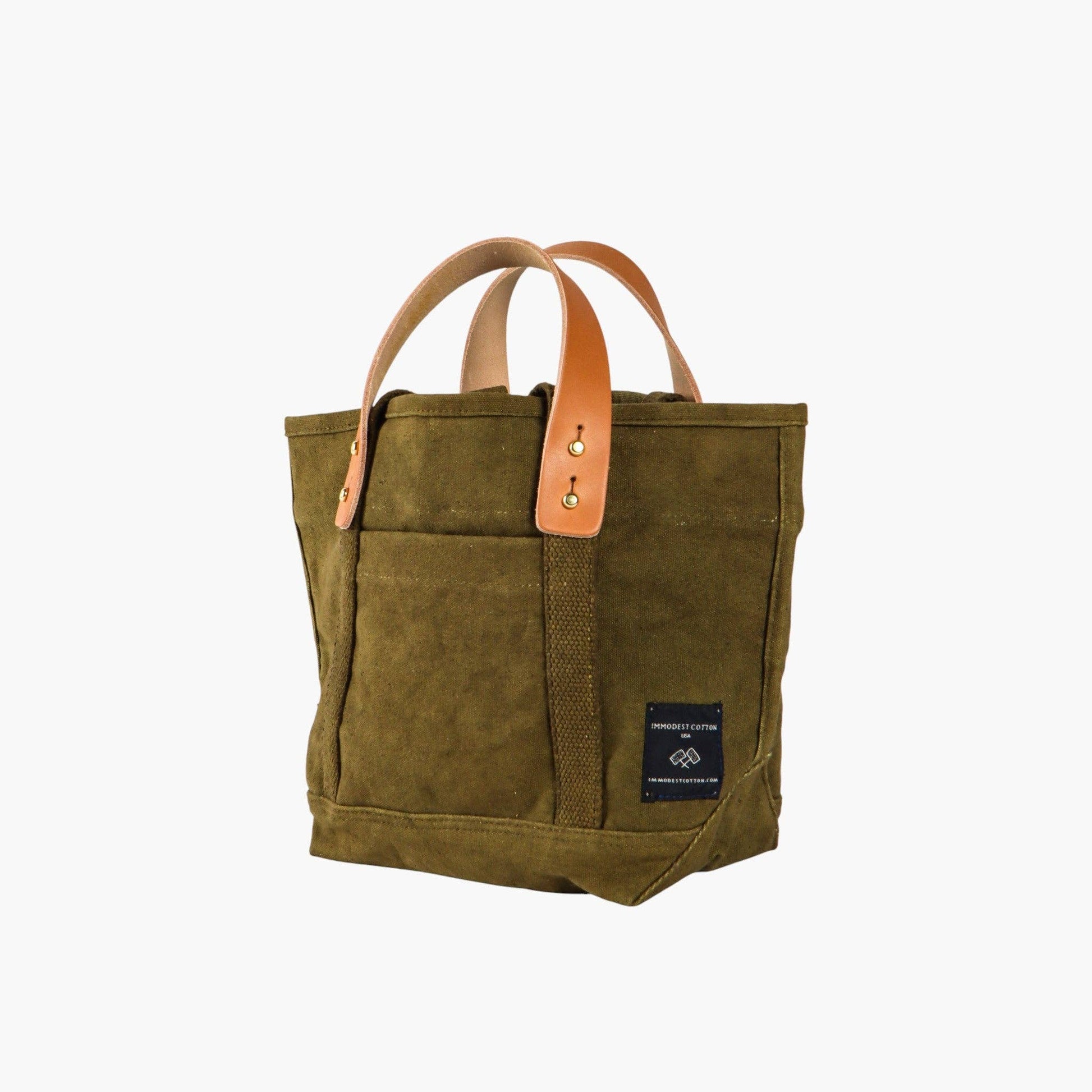 IMMODEST COTTON - Lunch Tote | Olive - PMA Store at the Portland Museum of Art, Maine