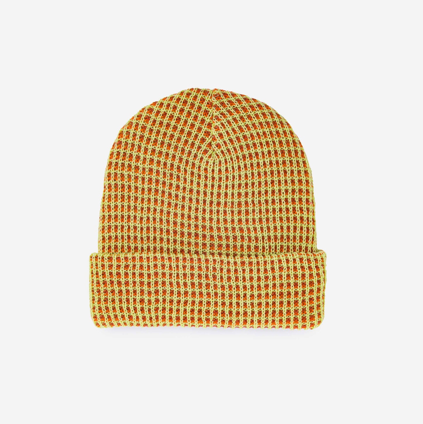 Simple Grid Knit Beanie: Lime Pink - PMA Store at the Portland Museum of Art, Maine