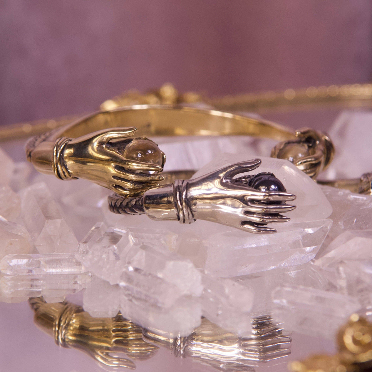OZMA adornments - Soothsayer Cuff: Silver w/ hematite - PMA Store at the Portland Museum of Art, Maine