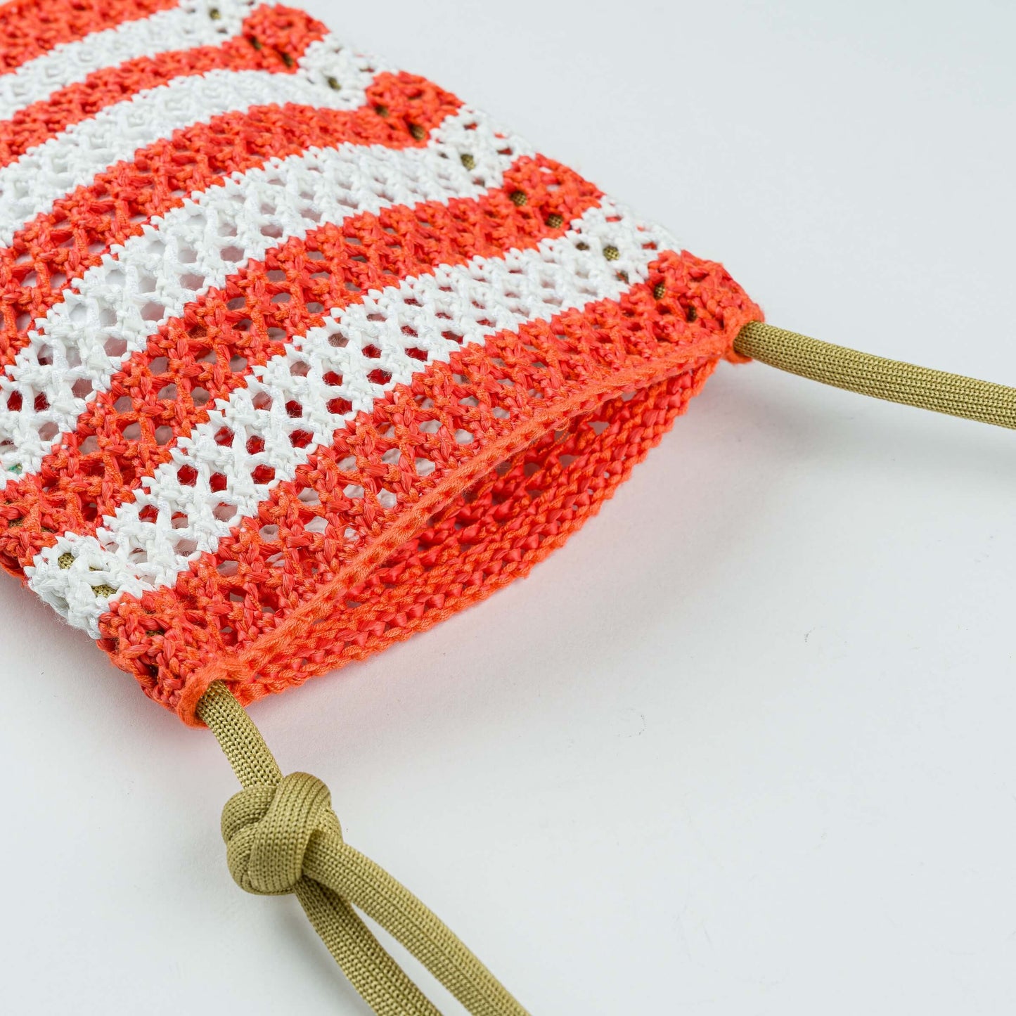 Stripe Raffia Phone Sling: Poppy - PMA Store at the Portland Museum of Art, Maine