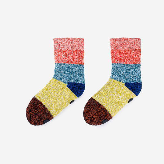 Color Band House Socks: Poppy Teal / L/XL - W 9.5-12.5<br>M 8-11 - PMA Store at the Portland Museum of Art, Maine