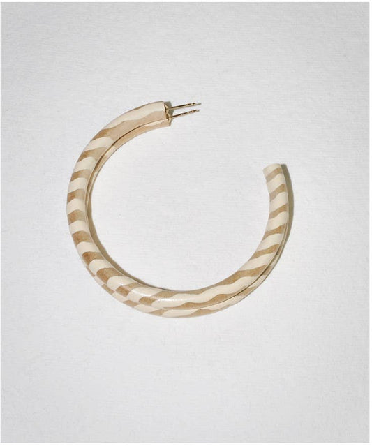 Solstice Large Mango Wood Hoop Earrings - PMA Store at the Portland Museum of Art, Maine