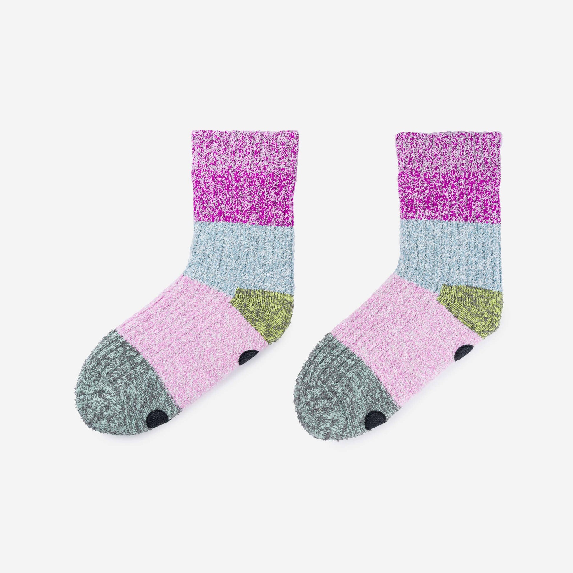 Color Band House Socks: Poppy Teal / L/XL - W 9.5-12.5<br>M 8-11 - PMA Store at the Portland Museum of Art, Maine