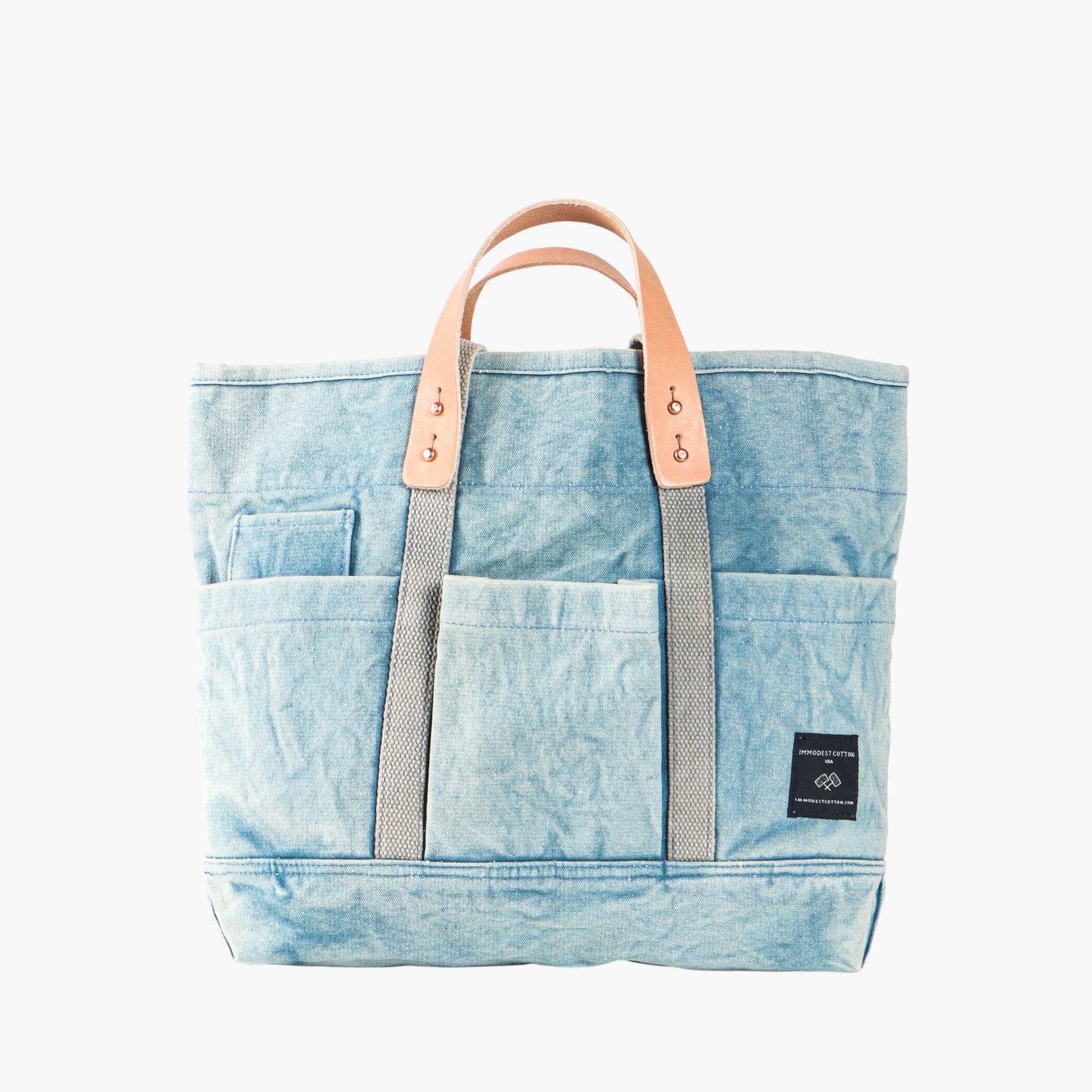IMMODEST COTTON - Construction Tote | Acid Wash - PMA Store at the Portland Museum of Art, Maine