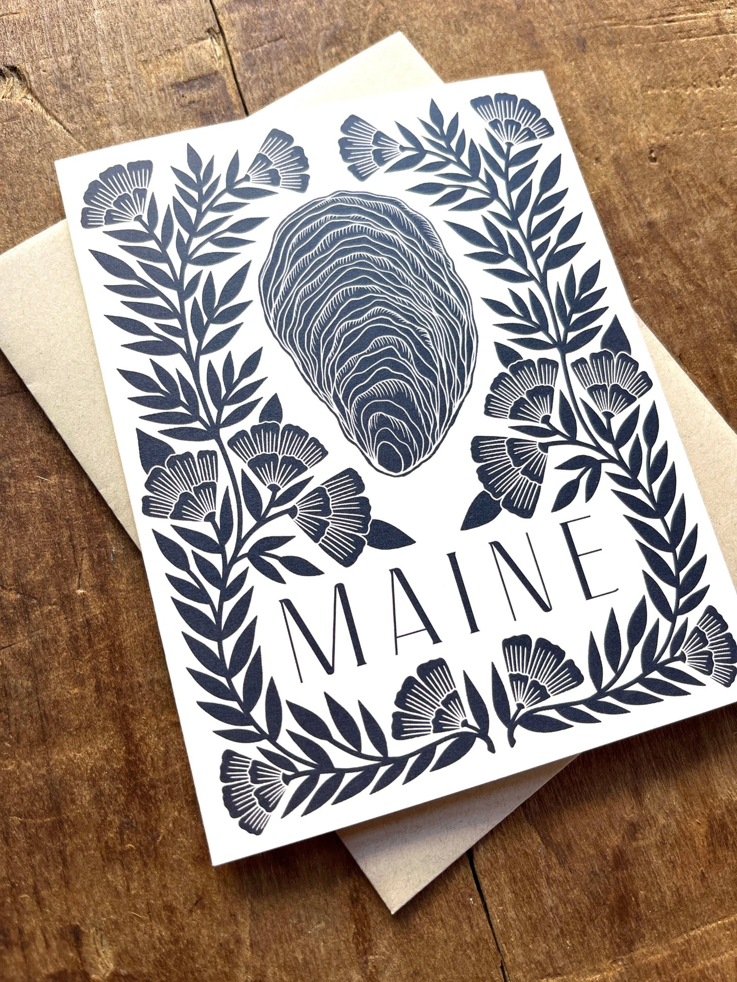 Katharine Watson - Maine Oyster Greeting Card: Single Card - PMA Store at the Portland Museum of Art, Maine