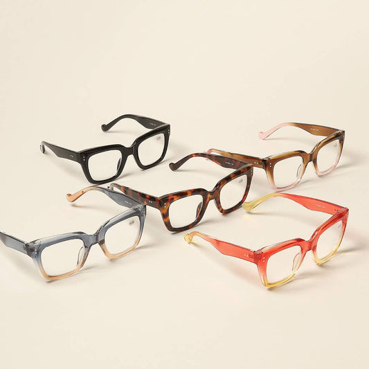 Glasses Women's Bold Oversized Square Reading Glasses: One Size / 12 ASSORTED COLOR - PMA Store at the Portland Museum of Art, Maine
