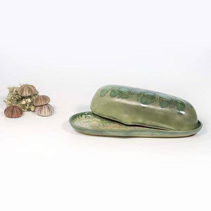 Alison Evans Ceramics - Razor Butter Dish: Seafoam - PMA Store at the Portland Museum of Art, Maine