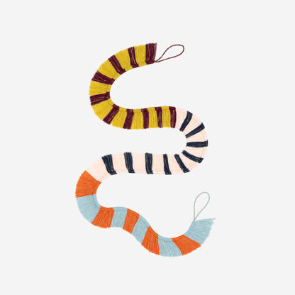 Patchwork Stripe Fringe Garland: Desert - PMA Store at the Portland Museum of Art, Maine