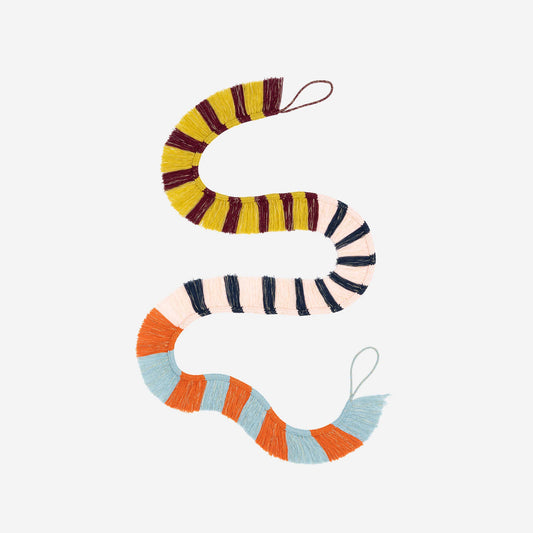 Patchwork Stripe Fringe Garland: Desert - PMA Store at the Portland Museum of Art, Maine