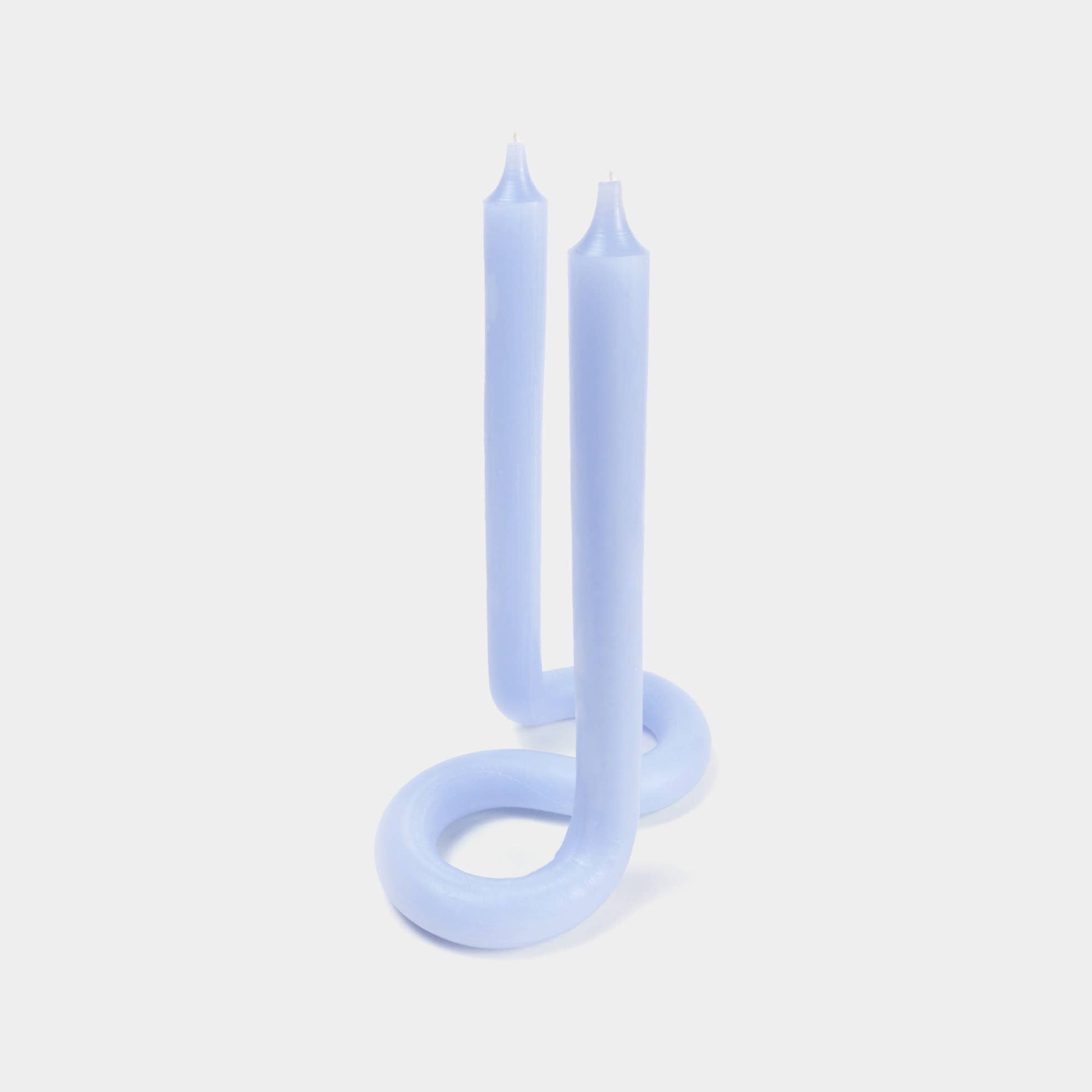 54 Celsius - Twist Candle Sticks by Lex Pott, 9.5" Tall, Light Lavender - PMA Store at the Portland Museum of Art, Maine