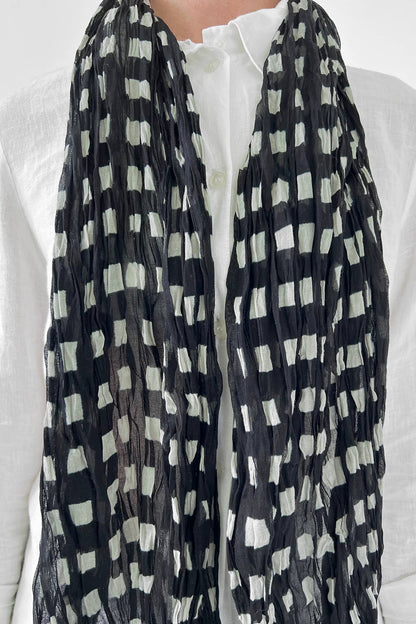 See Design - Cotton Scarf: Sonnet Black/Khaki - PMA Store at the Portland Museum of Art, Maine