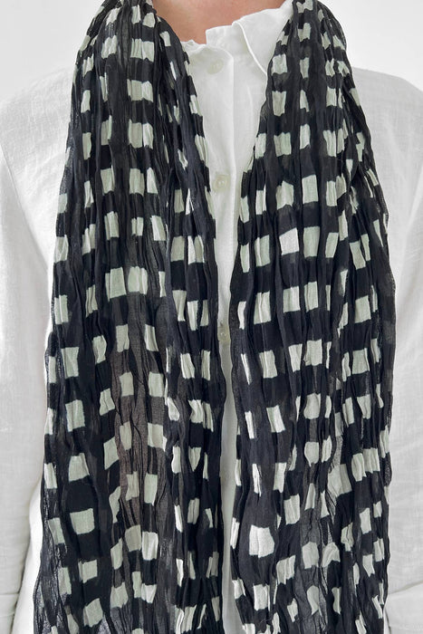 See Design - Cotton Scarf: Sonnet Black/Khaki