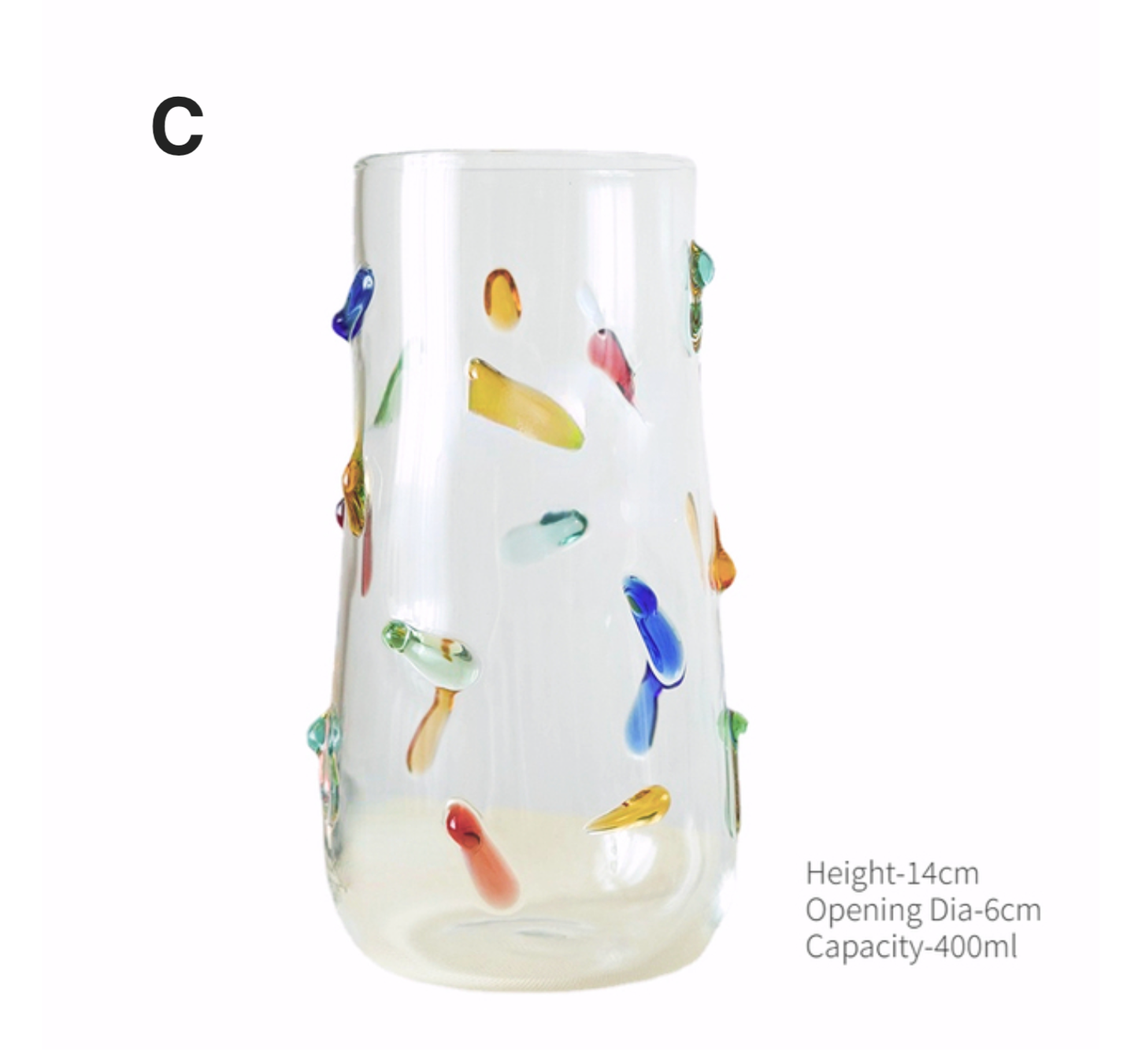 Candy Color Dots Glass Cup: B - PMA Store at the Portland Museum of Art, Maine