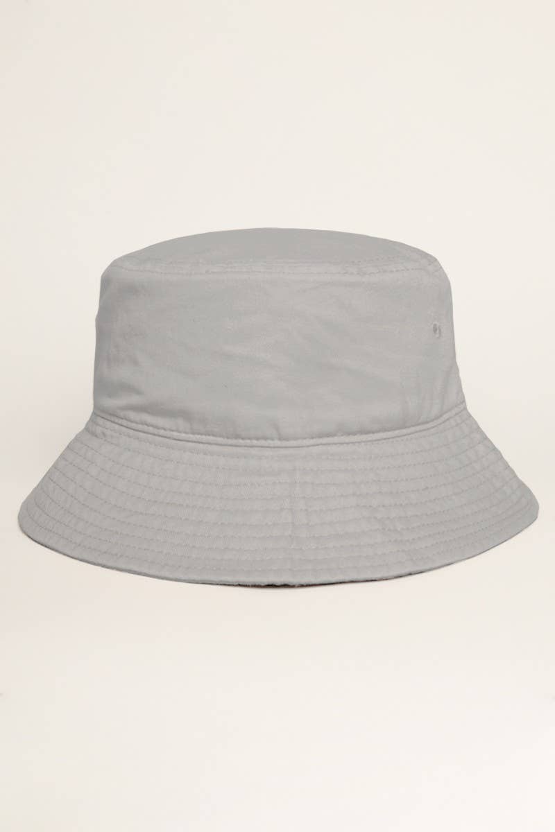 Fashion City - Solid Color Cotton Bucket Fisherman Hats: ORANGE / S/M