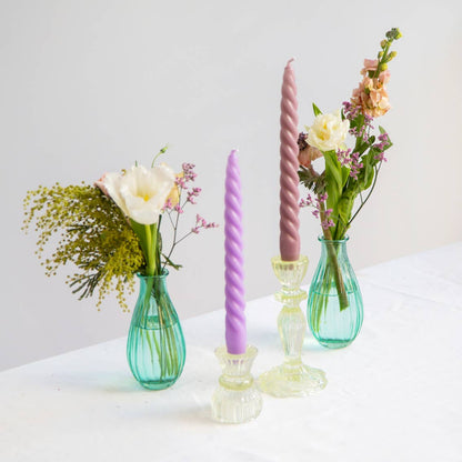 Pink & Purple Spiral Taper Candles | 4 Pack | Home Decor | - PMA Store at the Portland Museum of Art, Maine