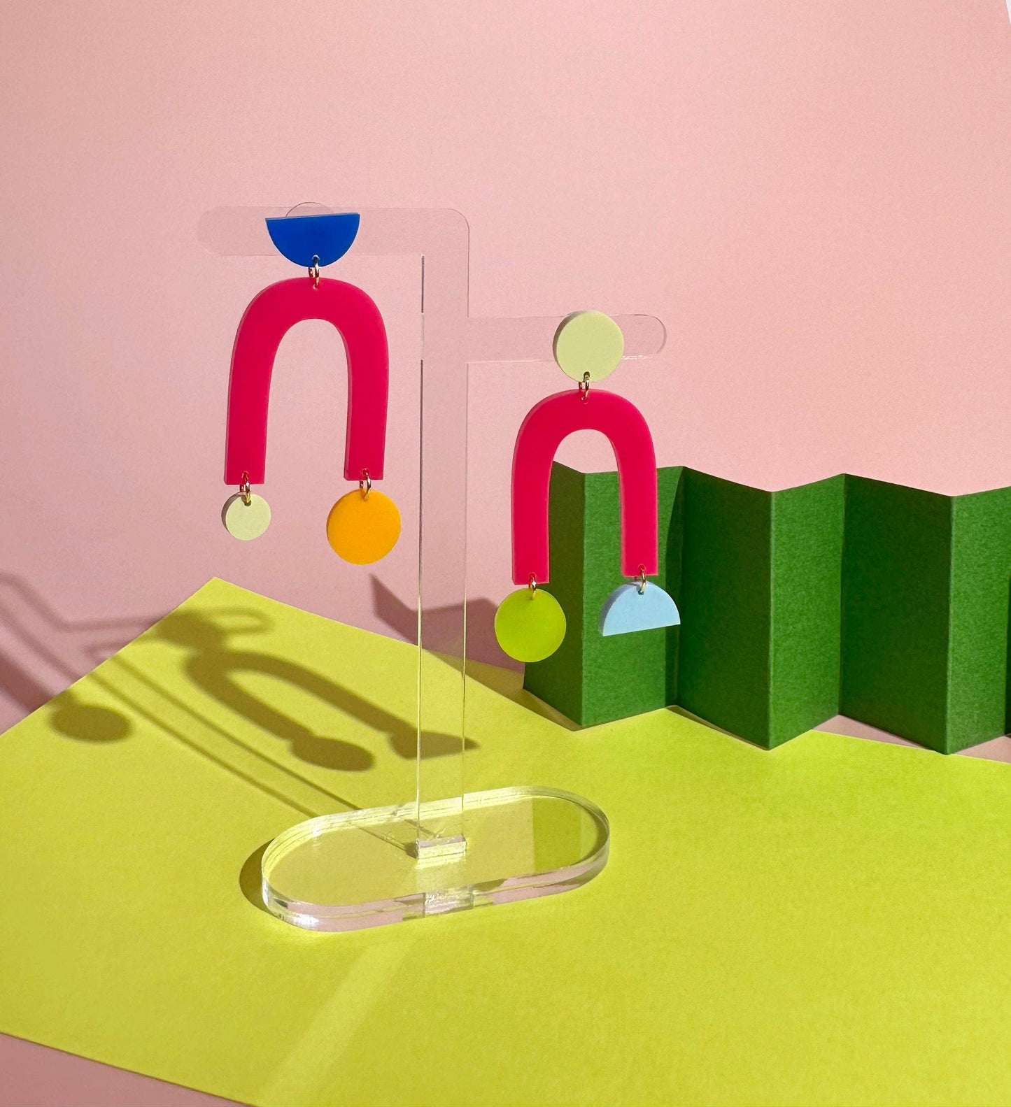 Combinist Goods - Collage Earrings: Green
