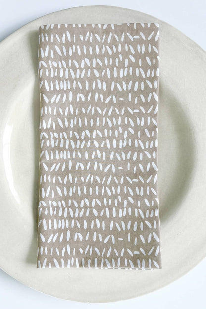Napkins (Set of 4): Grasses Moss/Hunter - PMA Store at the Portland Museum of Art, Maine