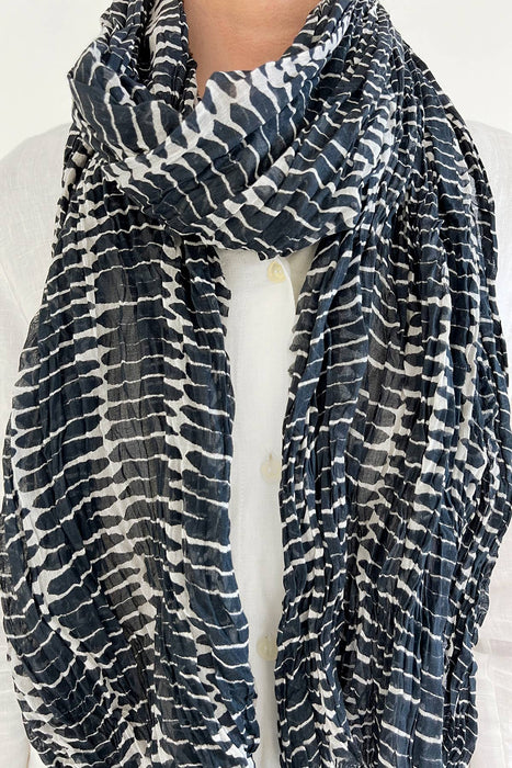 See Design - Cotton Scarf: Sonnet Black/Khaki