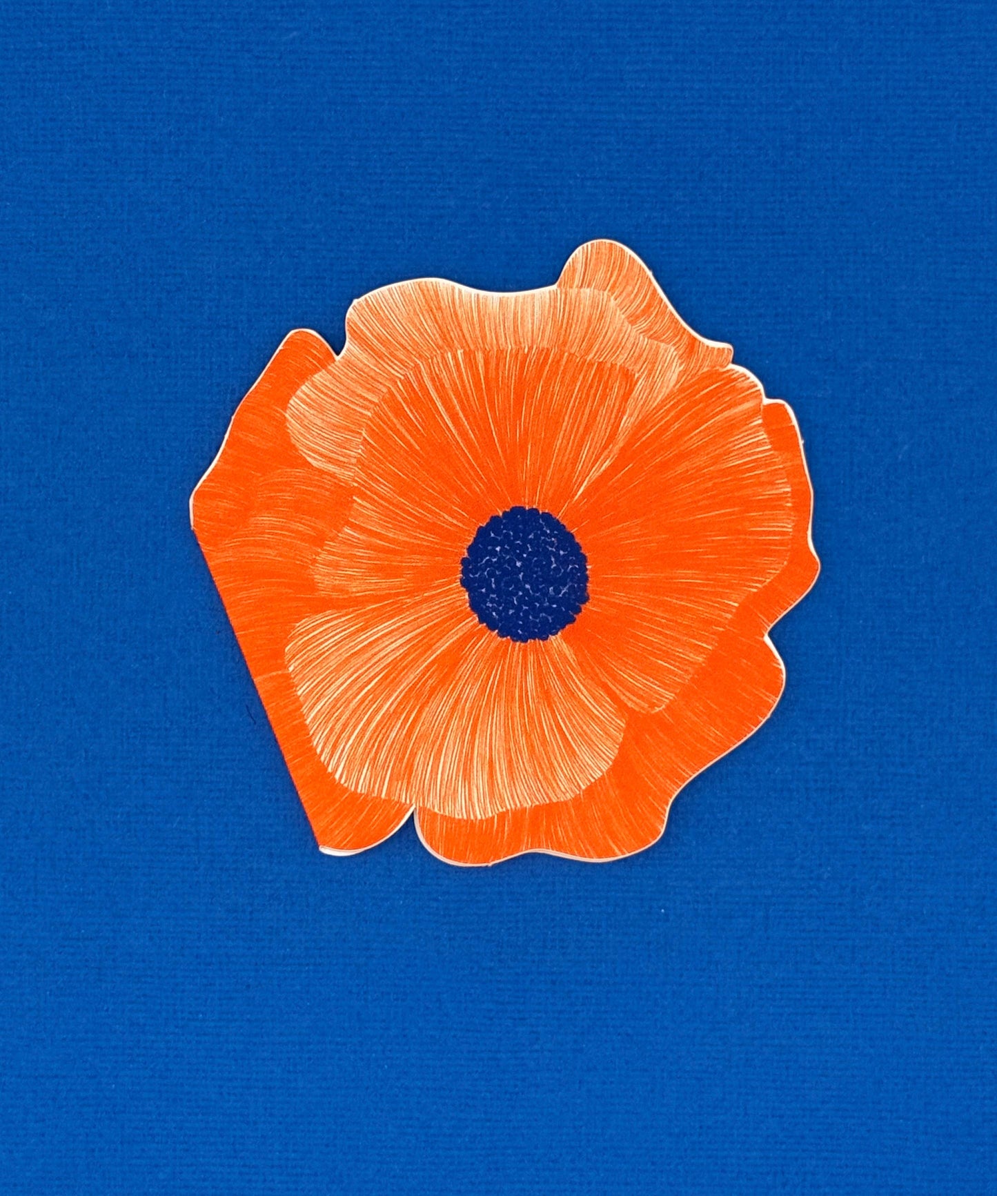 Avery Reed - Oriental Poppy Die-Cut Greeting Card