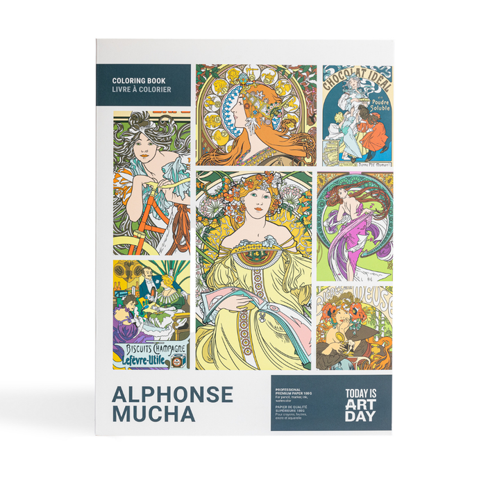 Today is Art Day - Alphonse Mucha - Coloring Book