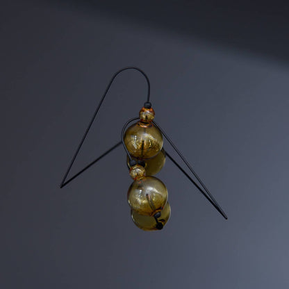Pursuits - Mini Scoop Earrings: Glass Grey
