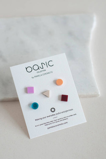 Pamela Coromoto - Basic - Mini Earrings Set (5) - Colorful Palette: Yellow Palette