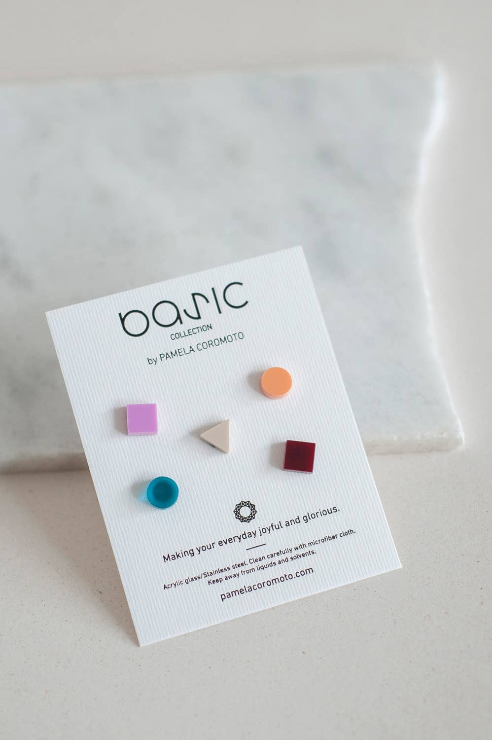 Pamela Coromoto - Basic - Mini Earrings Set (5) - Colorful Palette: Red/Blue Palette