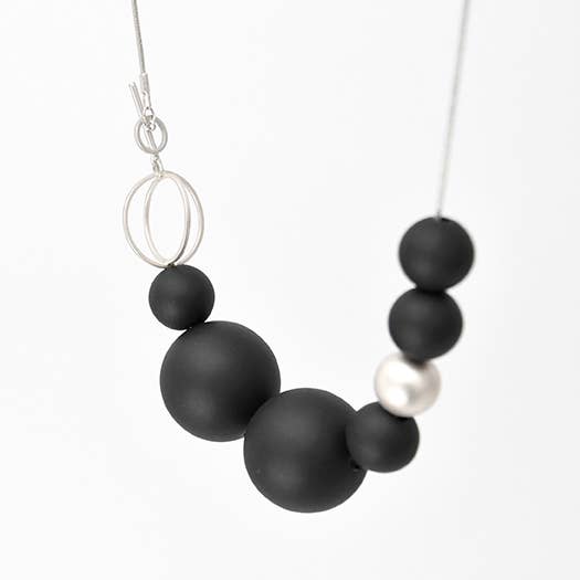 Pursuits - Orbits Necklace: Silver Aqua