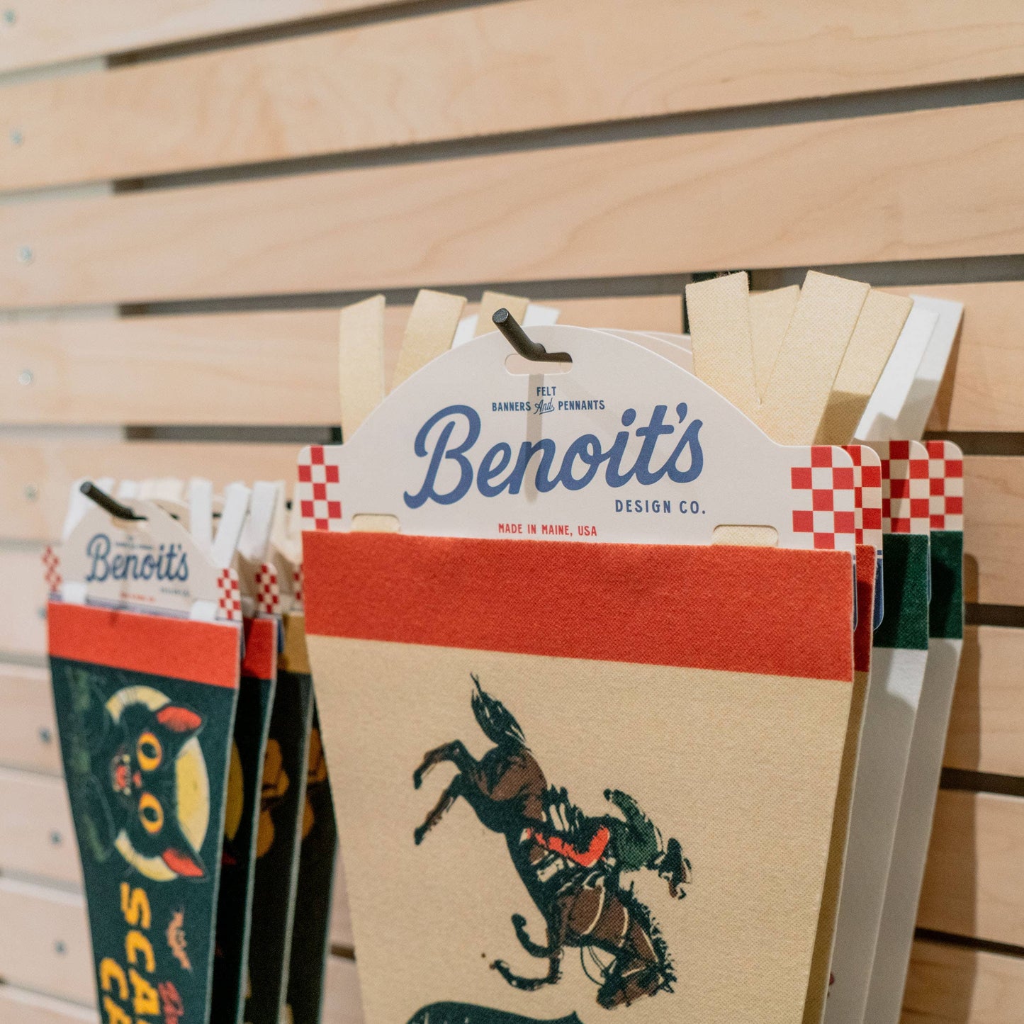 Benoit's Design Co. - Gone Fishin' Felt Pennant: Bold / Mini Pennant - PMA Store at the Portland Museum of Art, Maine