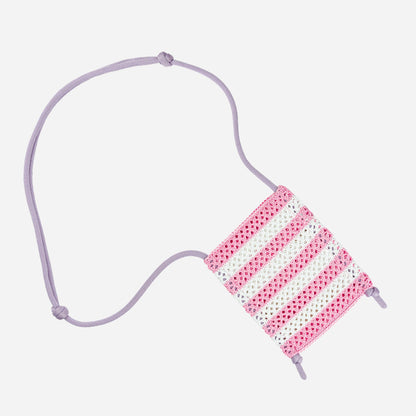 Stripe Raffia Phone Sling: Poppy - PMA Store at the Portland Museum of Art, Maine