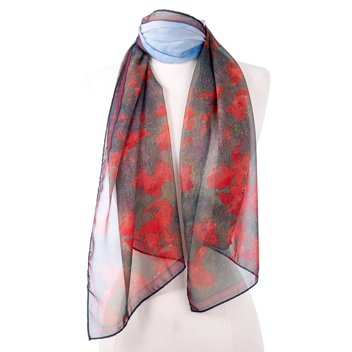 Monet Poppy Field Scarf